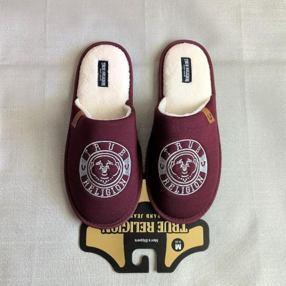 True Religion Buddha Logo Slippers Men's size Medium (9-10) NEW!